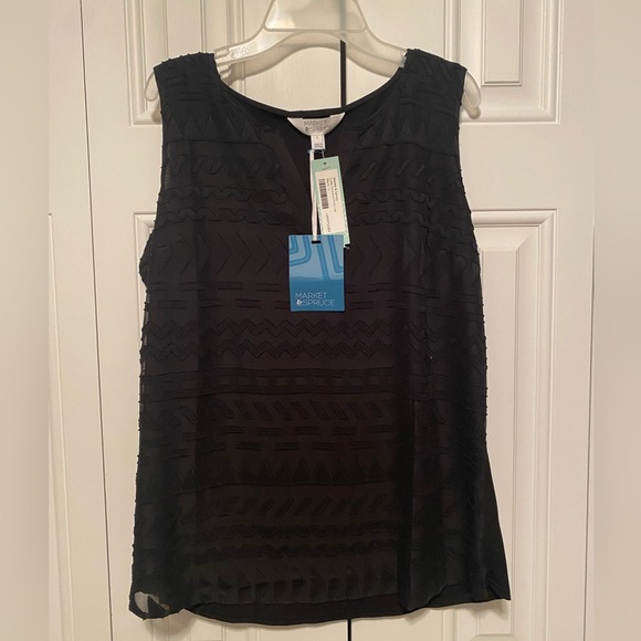 Market & Spruce Tops - Market and Spruce Ezide Textured Mix Material Top